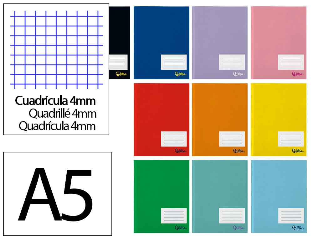 LIBRETA LIDERPAPEL SMART A5 PLUS 32 HOJAS 75G/M2 CUADRO 4MM CON MARGEN