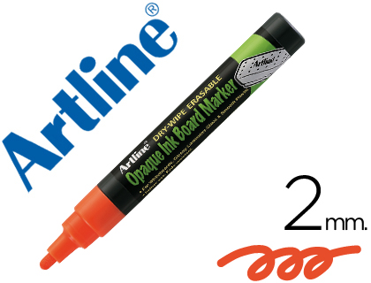 ROTULADOR ARTLINE PIZARRA VERDE NEGRA EPW-4 NA COLOR NARANJA BOLSA DE 4 UNIDADES