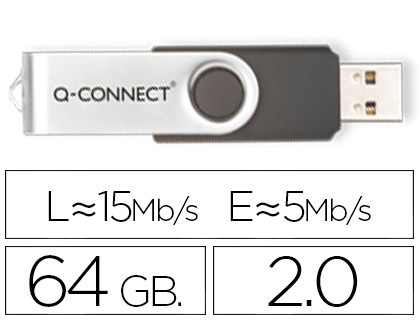 MEMORIA USB Q-CONNECT FLASH 64 GB 2.0