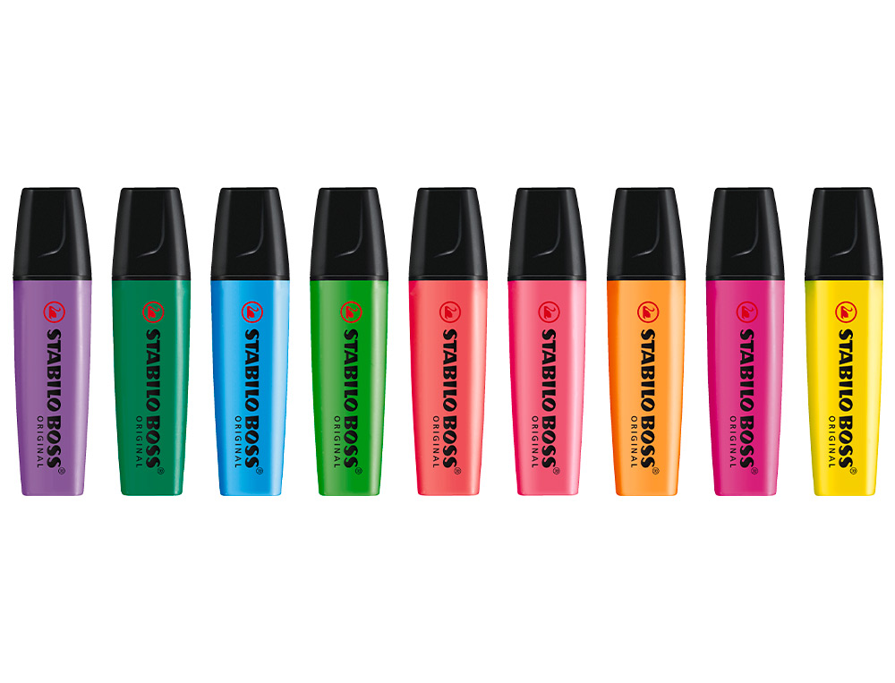 ROTULADOR STABILO BOSS FLUORESCENTE 70 ESTUCHE DE 8 UNIDADES COLORES SURTIDOS