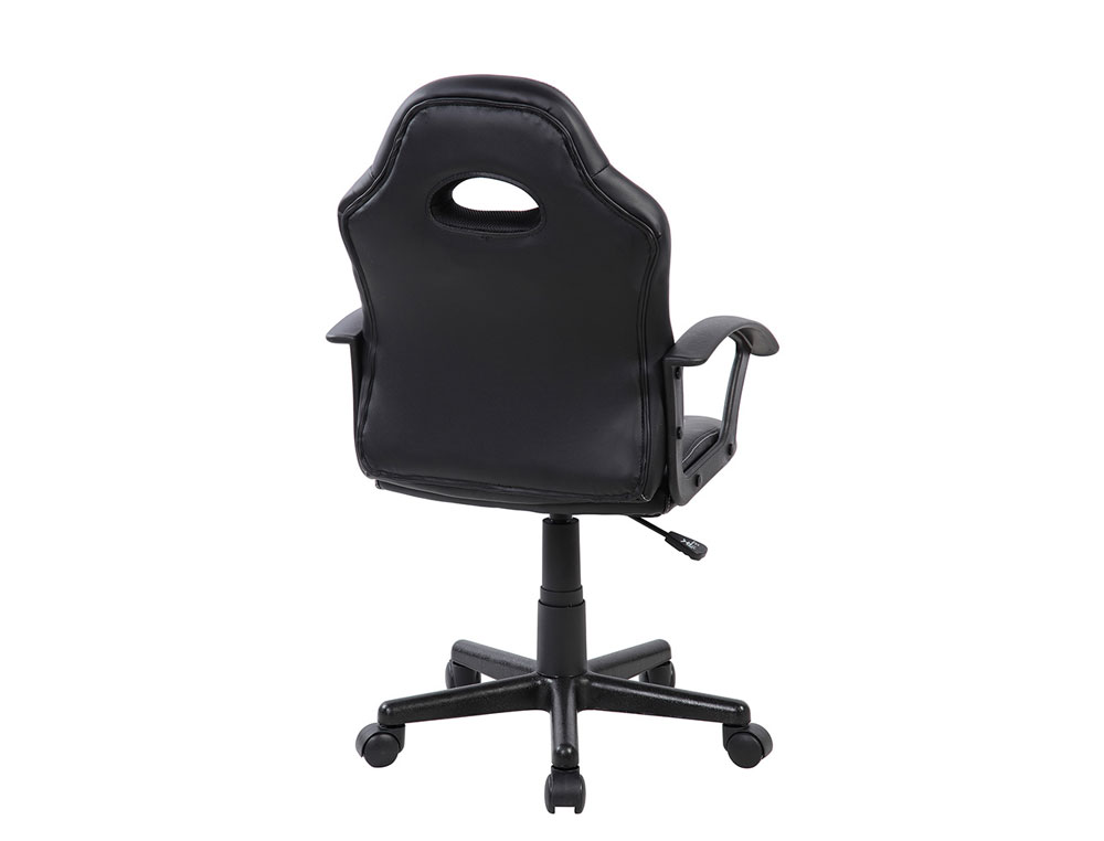 SILLA ROCADA GAMING CON BRAZOS FIJOS BASE NYLON CON RUEDAS SIMILPIEL NEGRO/ROJO 435X430X880-995 MM