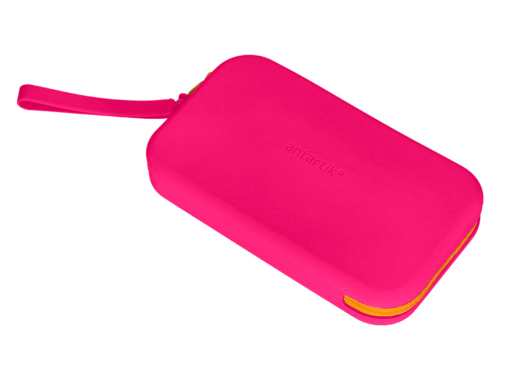 ESTUCHE PORTATODO ANTARTIK TROPICAL DIVE SILICONA SOFT RECTANGULAR 190X120X25 MM ROSA FUCSIA