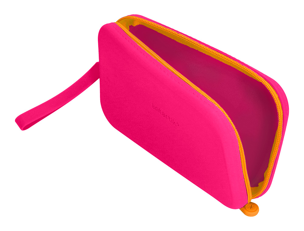 ESTUCHE PORTATODO ANTARTIK TROPICAL DIVE SILICONA SOFT RECTANGULAR 190X120X25 MM ROSA FUCSIA