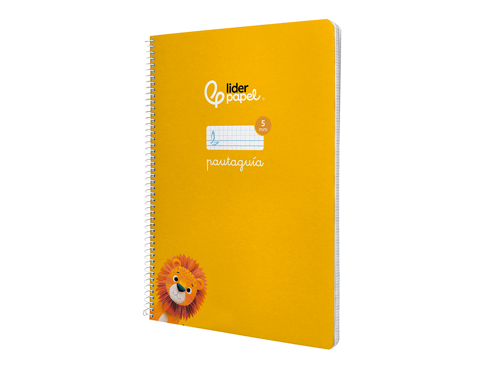 CUADERNO ESPIRAL LIDERPAPEL A4 PAUTAGUIA TAPA BLANDA 80H 75 GR CUADRO PAUTADO 5MM COLOR AMARILLO