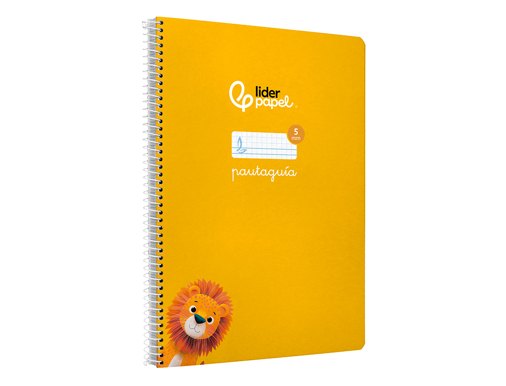 CUADERNO ESPIRAL LIDERPAPEL A4 PAUTAGUIA TAPA BLANDA 80H 75 GR CUADRO PAUTADO 5MM COLOR AMARILLO