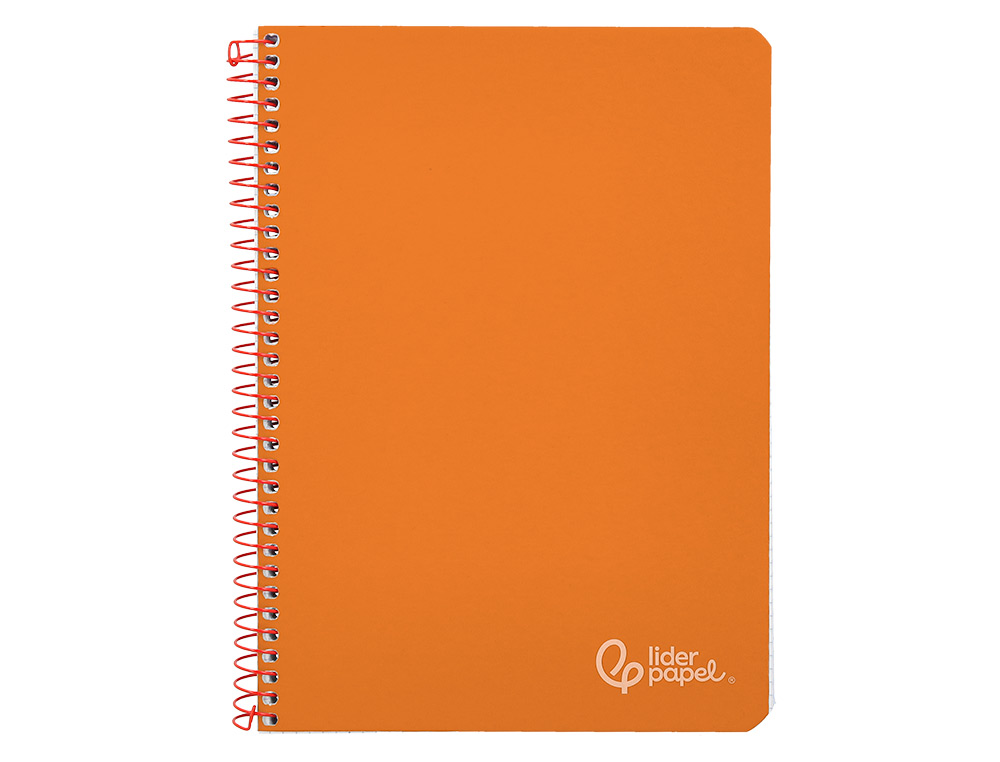 CUADERNO ESPIRAL LIDERPAPEL A4 WITTY TAPA DURA 80H 90GR PAUTA 3,5MM CON MARGEN COLOR NARANJA
