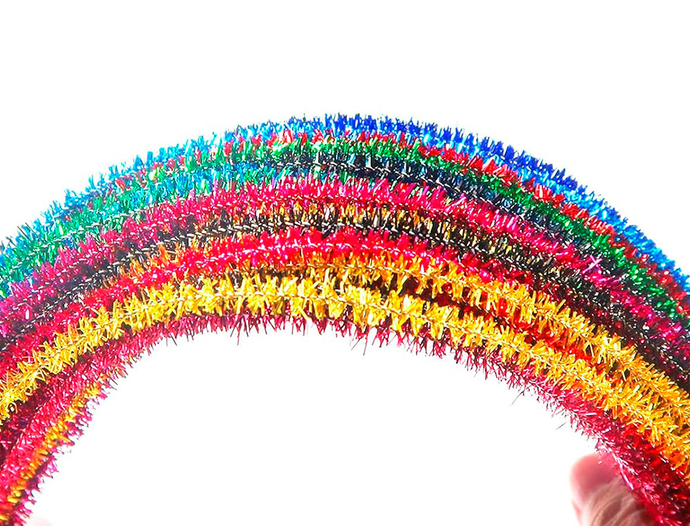 LIMPIAPIPAS DE CHENILLA LIDERPAPEL 30 CM COLORES BRILLANTES SURTIDOS BOLSA DE 100 UNIDADES