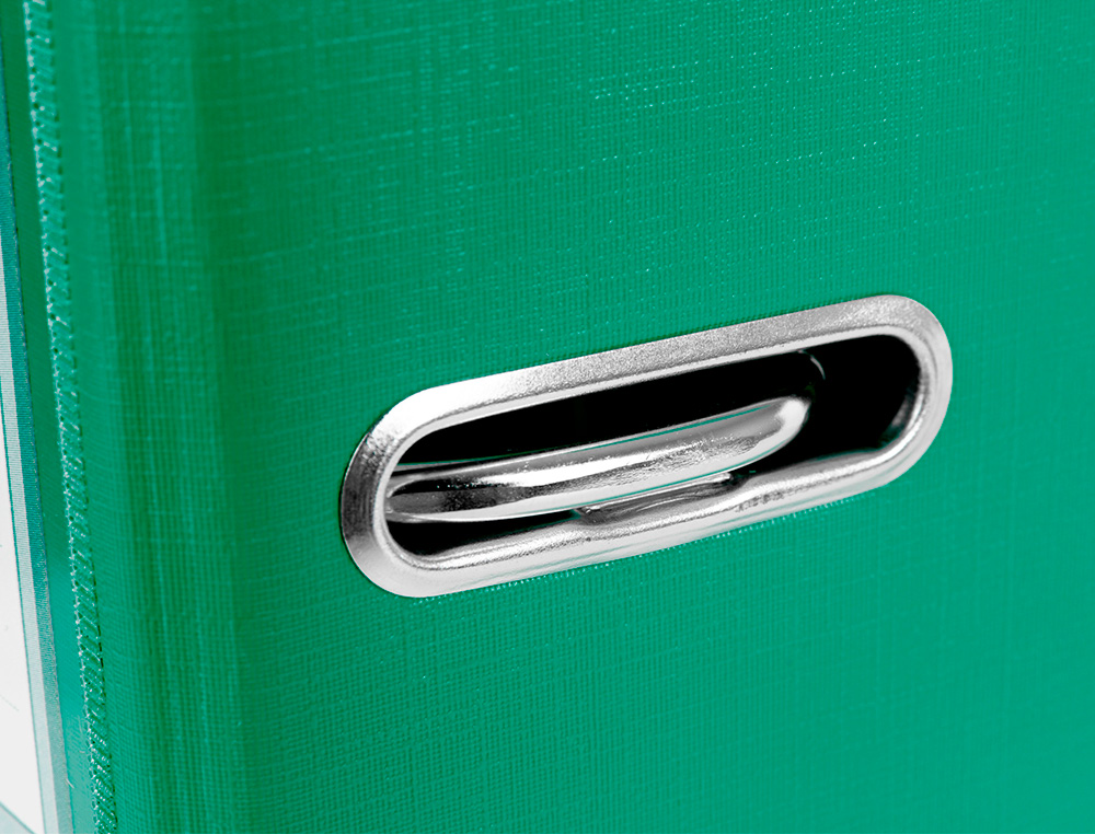 ARCHIVADOR DE PALANCA LIDERPAPEL A4 DOCUMENTA FORRADO PVC CON RADO LOMO 75MM VERDE COMPRESOR METALICO
