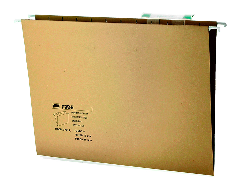 CARPETA COLGANTE FADE DIN A4 VISOR SUPERIOR KRAFT ECO
