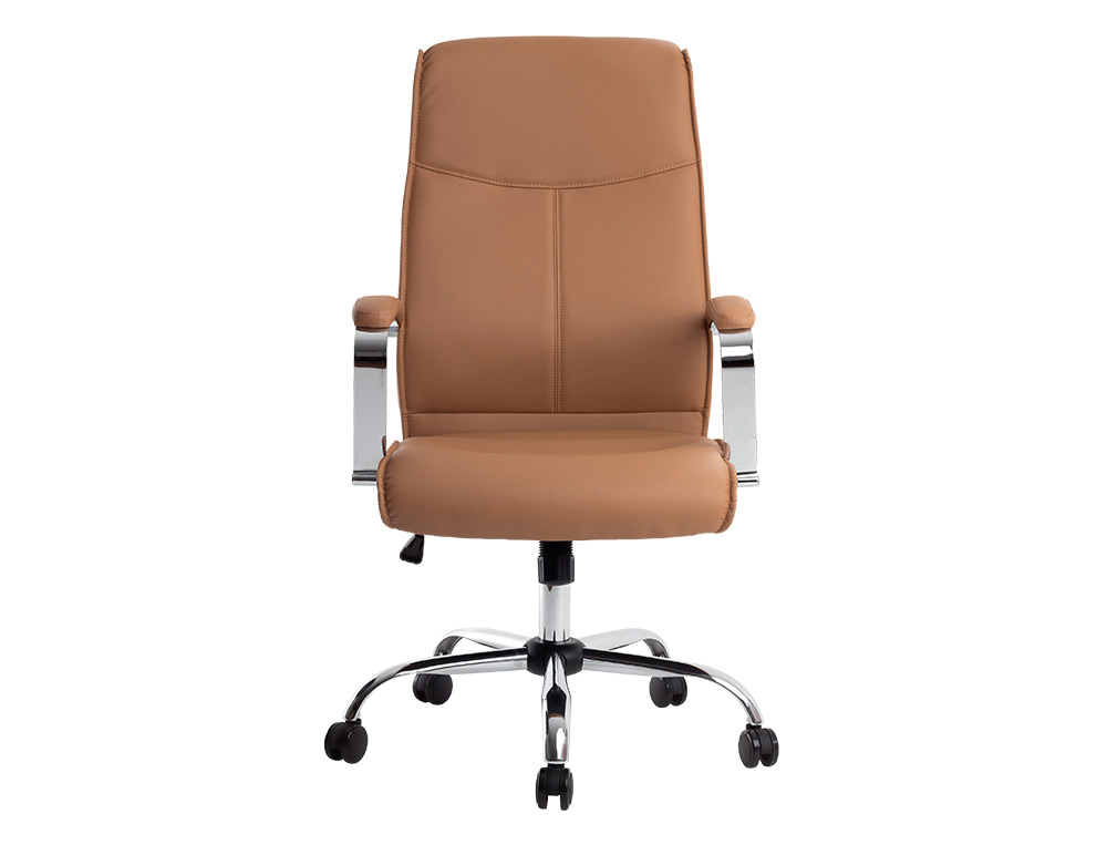 SILLA Q-CONNECT DIRECCION MODE NA SIMIL PIEL BASE METALICA ALT MAX 1220 ANC 510 PROF 490 MM RUEDAS PREMIUM COLOR CREMA