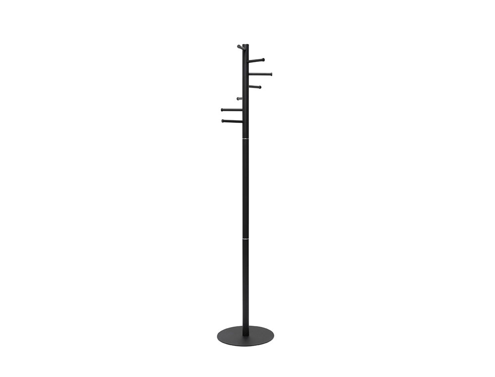 PERCHERO MAUL CAURUS 7 COLGADORES COLOR NEGRO 350X350X1770 MM