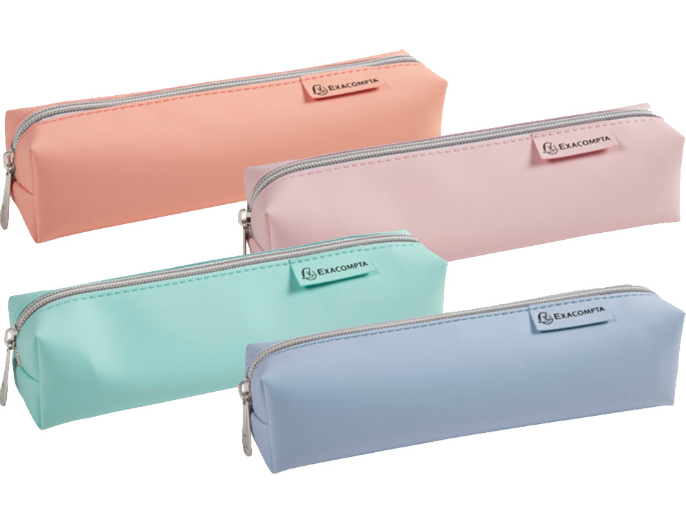 BOLSO ESCOLAR EXACOMPTA AQUAREL GOMA 3 FORMAS COLORES SURTIDOS