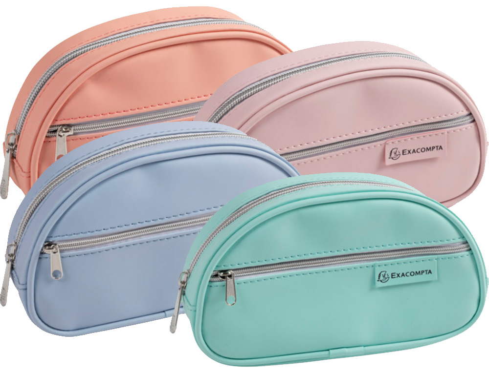 BOLSO ESCOLAR EXACOMPTA AQUAREL GOMA 3 FORMAS COLORES SURTIDOS