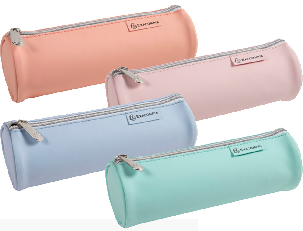 BOLSO ESCOLAR EXACOMPTA AQUAREL GOMA 3 FORMAS COLORES SURTIDOS
