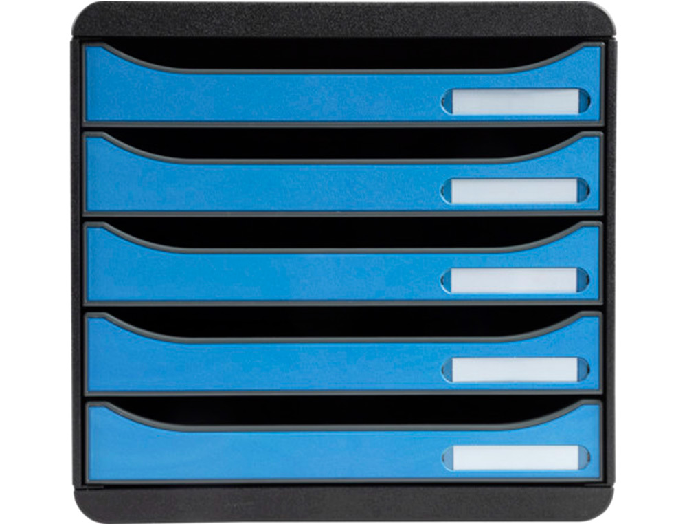 FICHERO CAJONES SOBREMESA EXACOMPTA BIG-BOX CLEAN SAFE 5 CAJONES AZUL