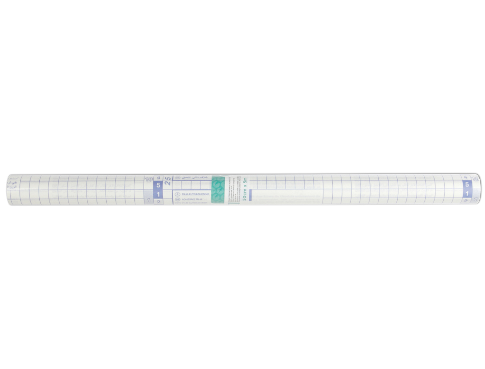 ROLLO PLASTICO ADHESIVO LIDERPAPEL 0.50X20 MT 80 MC REMOVIBLE