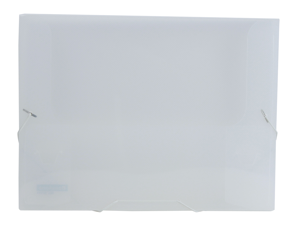 CARPETA LIDERPAPEL PORTADOCUMENTOS GOMAS 36934 POLIPROPILENO DIN A4 TRANSPARENTE TRANSLUCIDO LOMO 25 MM