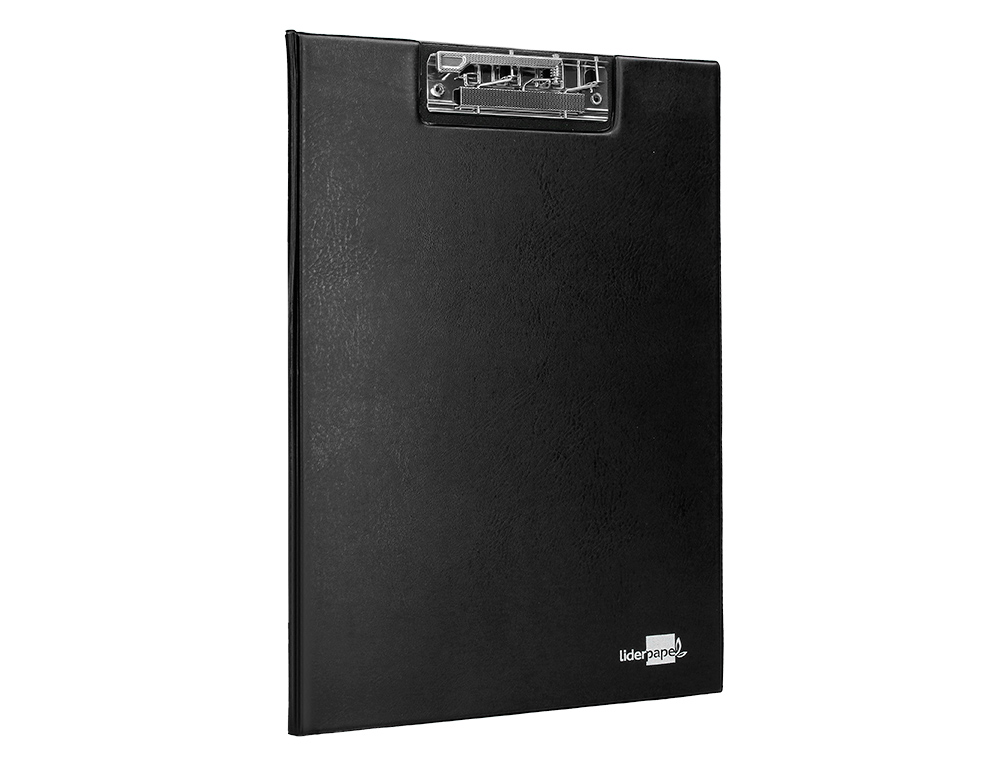 CARPETA LIDERPAPEL MINICLIP SUPERIOR FOLIO PLASTICO NEGRO