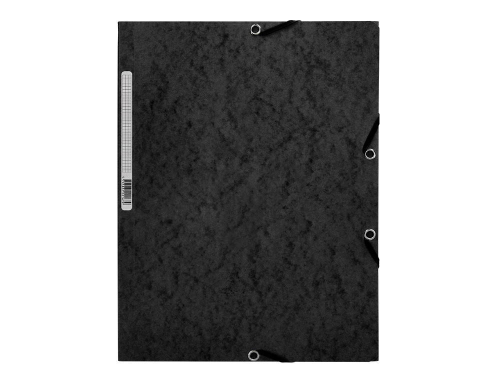 CARPETA Q-CONNECT GOMAS KF02169 CARTON SIMIL-PRESPAN SOLAPAS 320X243 MM NEGRA