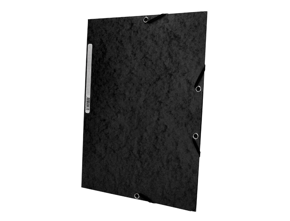 CARPETA Q-CONNECT GOMAS KF02169 CARTON SIMIL-PRESPAN SOLAPAS 320X243 MM NEGRA