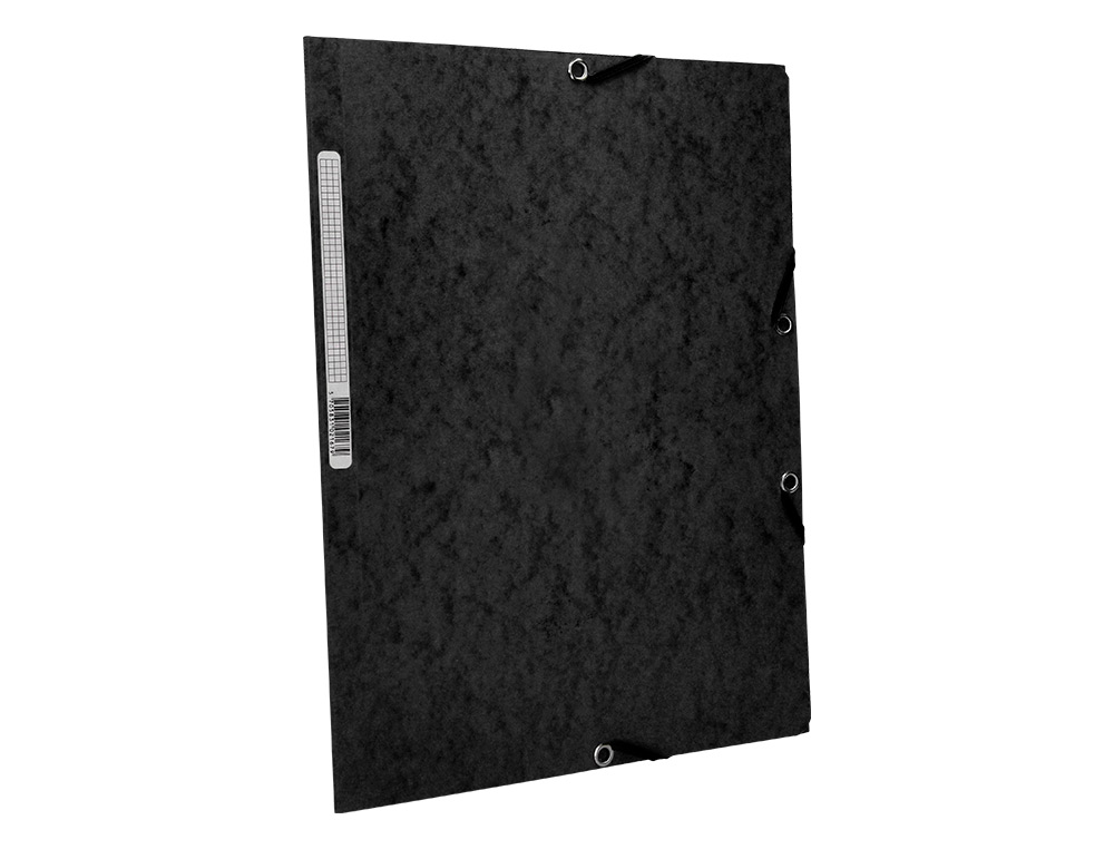 CARPETA Q-CONNECT GOMAS KF02169 CARTON SIMIL-PRESPAN SOLAPAS 320X243 MM NEGRA