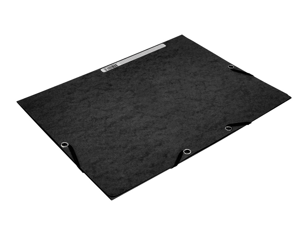CARPETA Q-CONNECT GOMAS KF02169 CARTON SIMIL-PRESPAN SOLAPAS 320X243 MM NEGRA