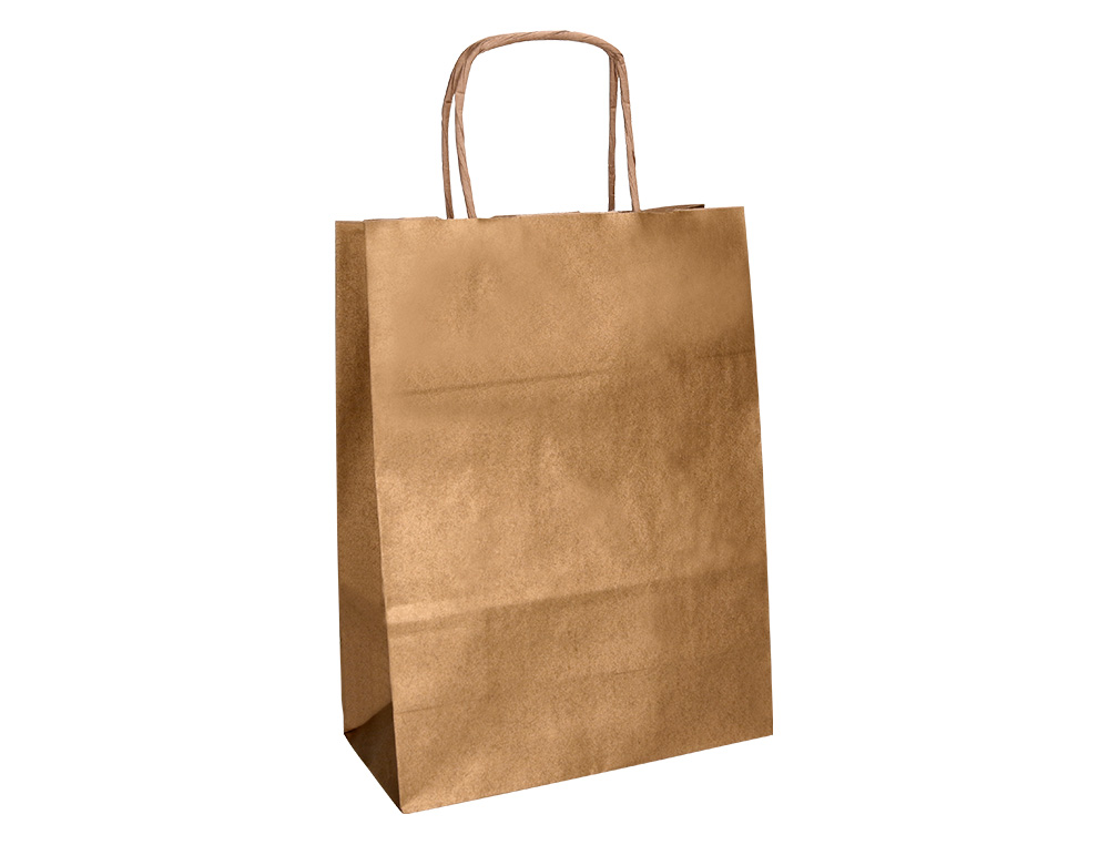 BOLSA KRAFT Q-CONNECT NATURAL ASA RETORCIDA 270X120X360 MM