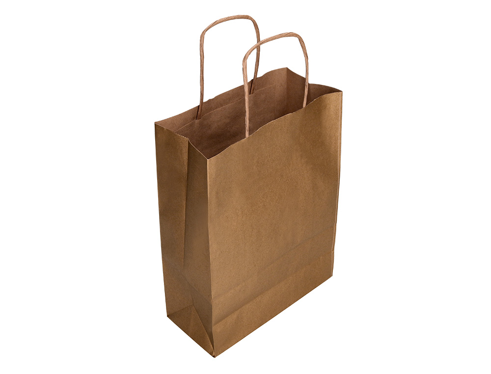 BOLSA KRAFT Q-CONNECT NATURAL ASA RETORCIDA 270X120X360 MM