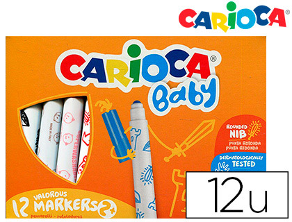 ROTULADOR CARIOCA BABY 2 AOS CAJA 12 UNIDADES COLORES SURTIDOS