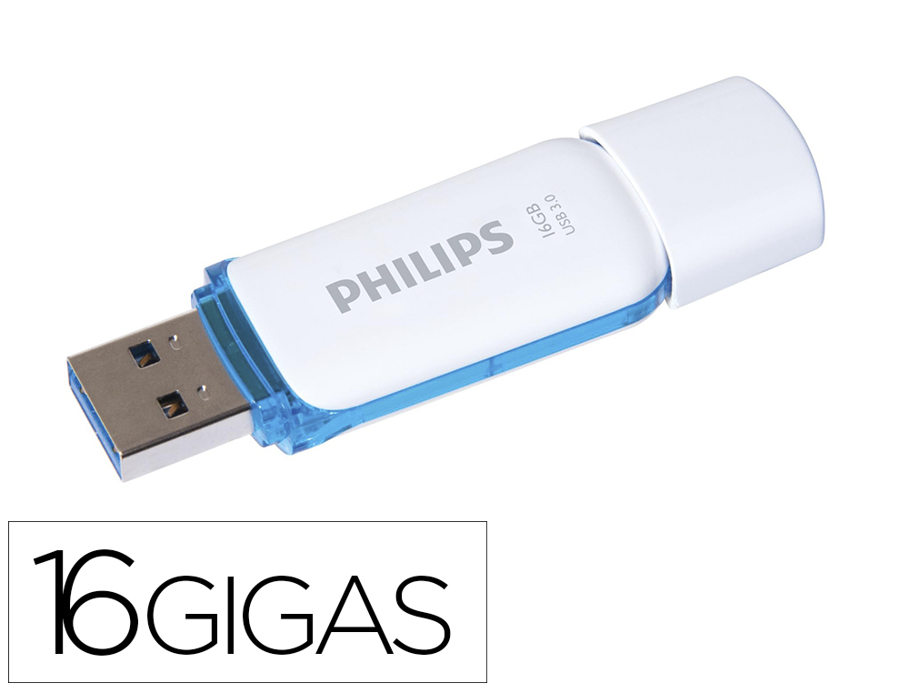 MEMORIA USB PHILIPS FLASH USB 3.0 16GB SNOW BLUE