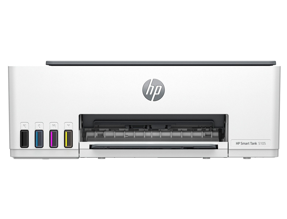 EQUIPO MULTIFUNCION HP SMART TANK 5105 AIO TINTA COLOR A4 12 PPM NEGRO/5 PPM COLOR ESCANER COPIA IMPRESORA FAX