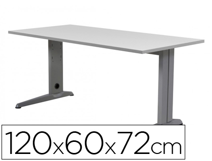 MESA DE OFICINA ROCADA METAL 2000AC02 ALUMINIO /GRIS 120X60 CM