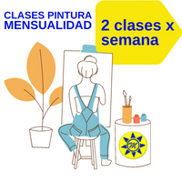 CLASES DE PINTURA: 2 clases por semana de 2 HORAS / MES - PRESENCIALES