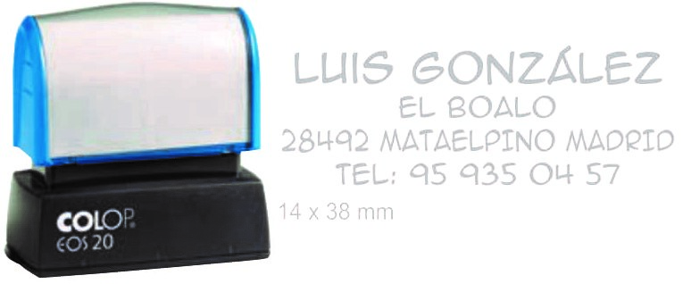 SELLO PERSONALIZABLE COLOP EOS 20
